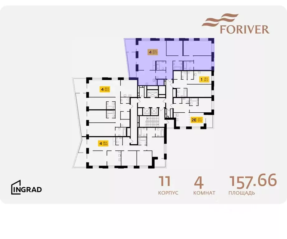 4-к кв. Москва Г мкр, Форивер жилой комплекс, 11 (157.66 м) - Фото 1