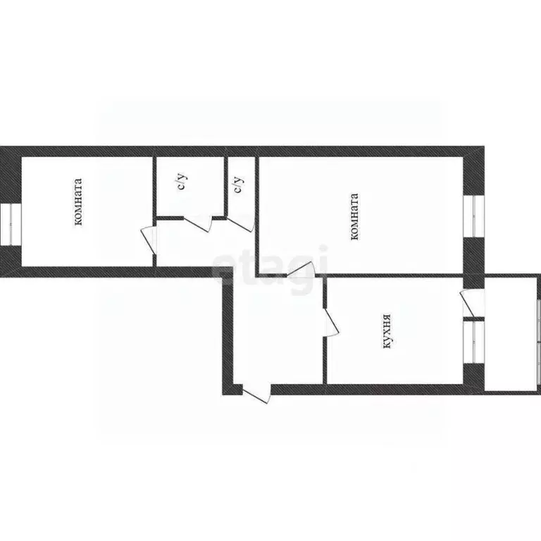 2-к кв. Ханты-Мансийский АО, Сургут проезд Первопроходцев, 8 (53.6 м) - Фото 1