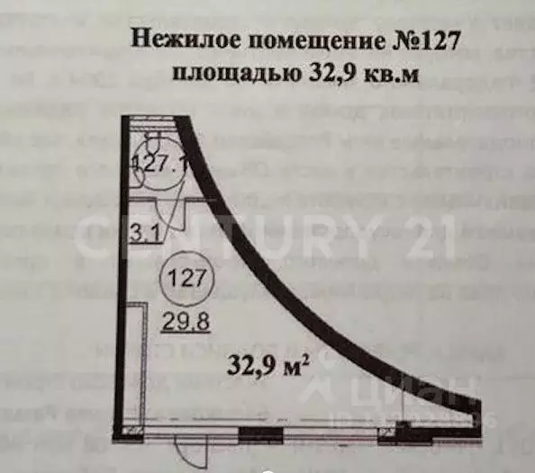 Помещение свободного назначения в Москва Олимпийский просп., 12 (33 м) - Фото 1