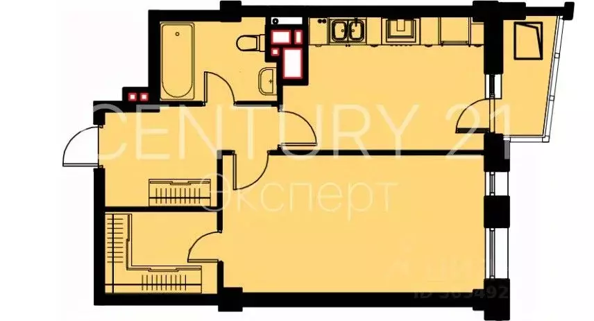 1-к кв. Калининградская область, Калининград ул. Гайдара, 90 (46.5 м) - Фото 1