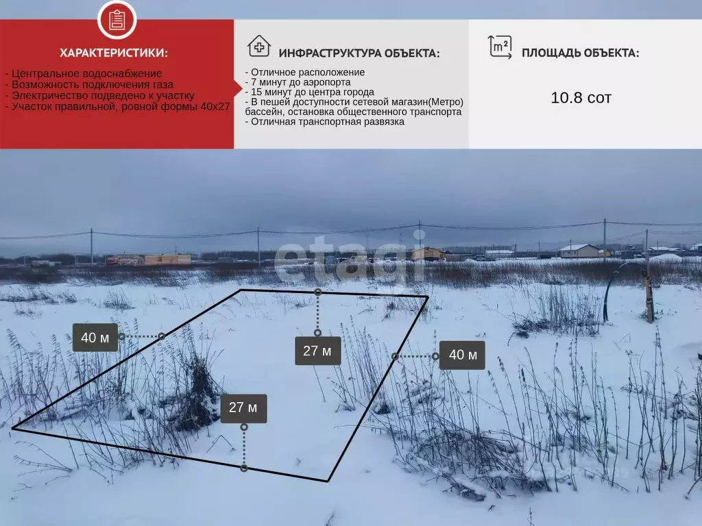 Участок в Архангельская область, Архангельск Талажское ш. (10.8 сот.) - Фото 1
