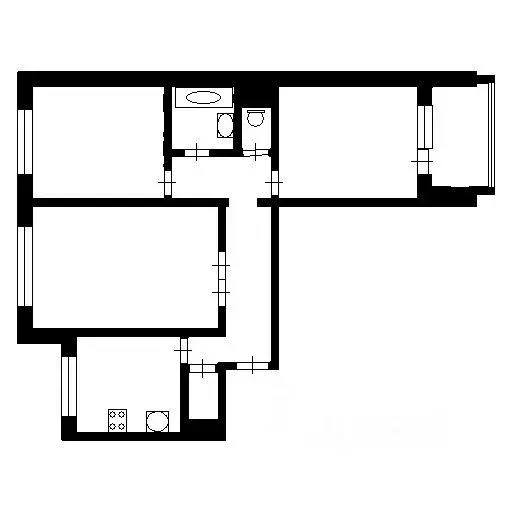 Квартира, 3 комнаты, 62.4 м - Фото 2