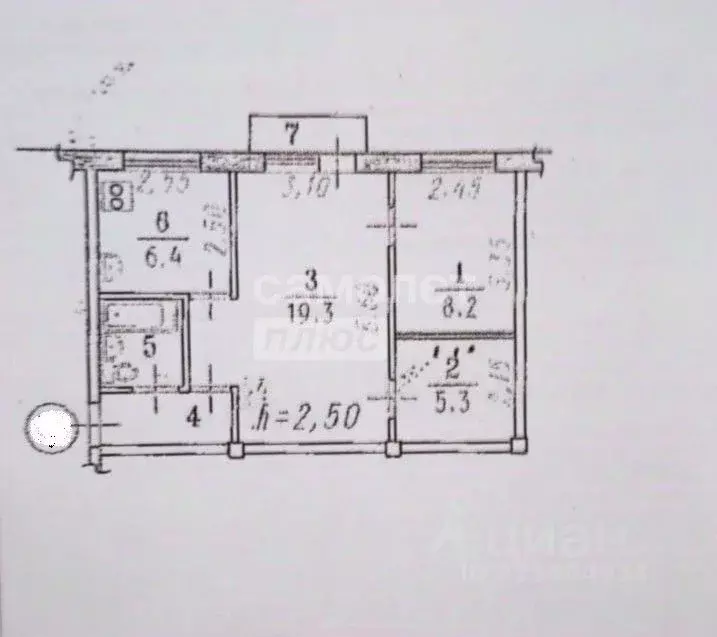 2-к кв. Омская область, Омск просп. Космический, 77 (44.9 м) - Фото 2