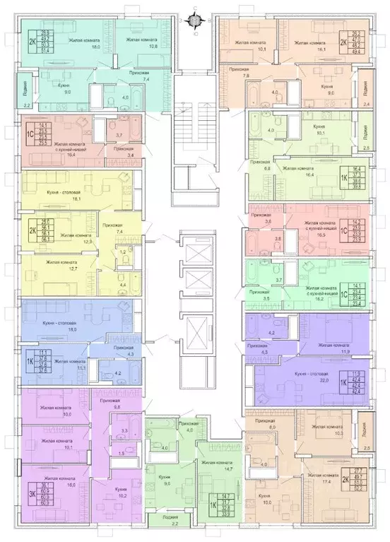 Студия Московская область, Мытищи Леонидовка мкр,  (23.7 м) - Фото 1