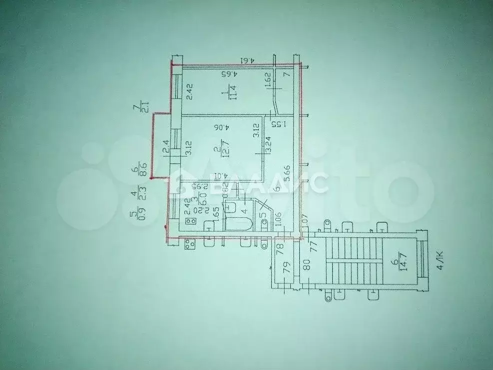 2-к. квартира, 44 м, 5/5 эт. - Фото 0