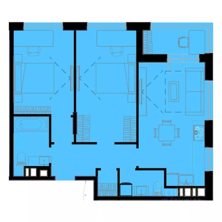 3-к кв. Приморский край, Уссурийск Кленовый парк жилой комплекс (67.5 ... - Фото 1