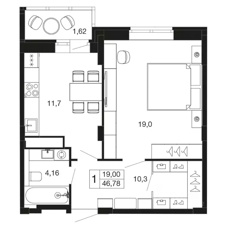 1-к кв. Московская область, Апрелевка Наро-Фоминский городской округ, ... - Фото 1