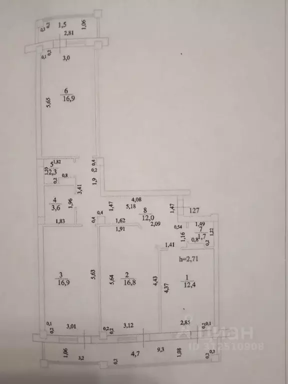 3-к кв. Самарская область, Тольятти 1-й кв-л, бул. Баумана, 5 (82.6 м) - Фото 1