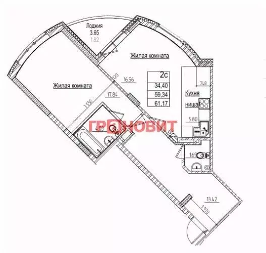 1-к кв. Новосибирская область, Новосибирск ул. Дуси Ковальчук, 242 ... - Фото 1