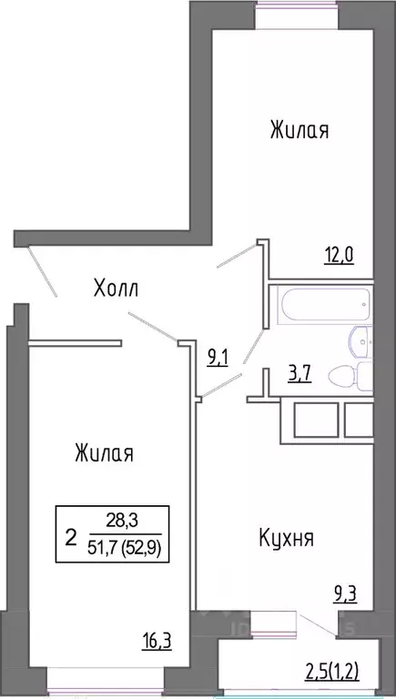 2-к кв. Московская область, Красногорск городской округ, д. Сабурово ... - Фото 0