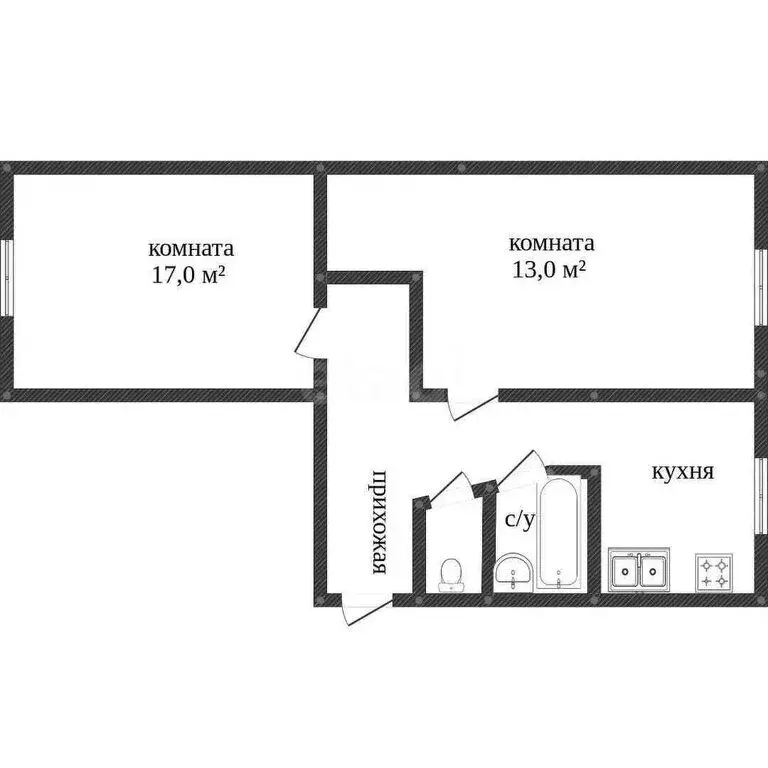 2-комнатная квартира: Кострома, Никитская улица, 90 (43 м) - Фото 1