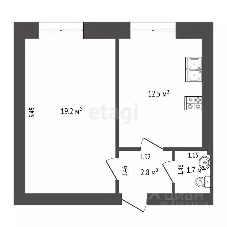 Комната Владимирская область, Меленки Коммунистическая ул., 13 (36.2 ... - Фото 1