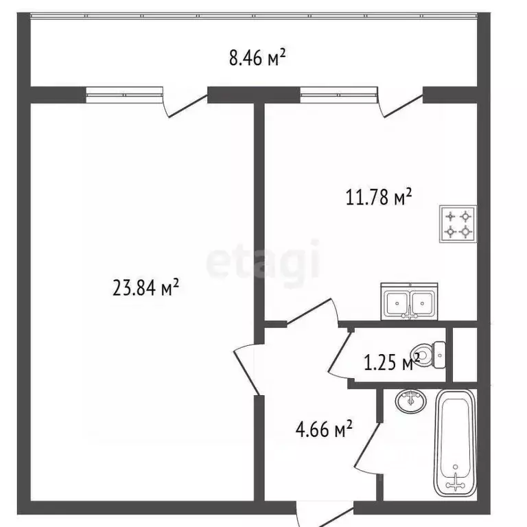1-к кв. Санкт-Петербург Зеленогорская ул., 7 (52.5 м) - Фото 2