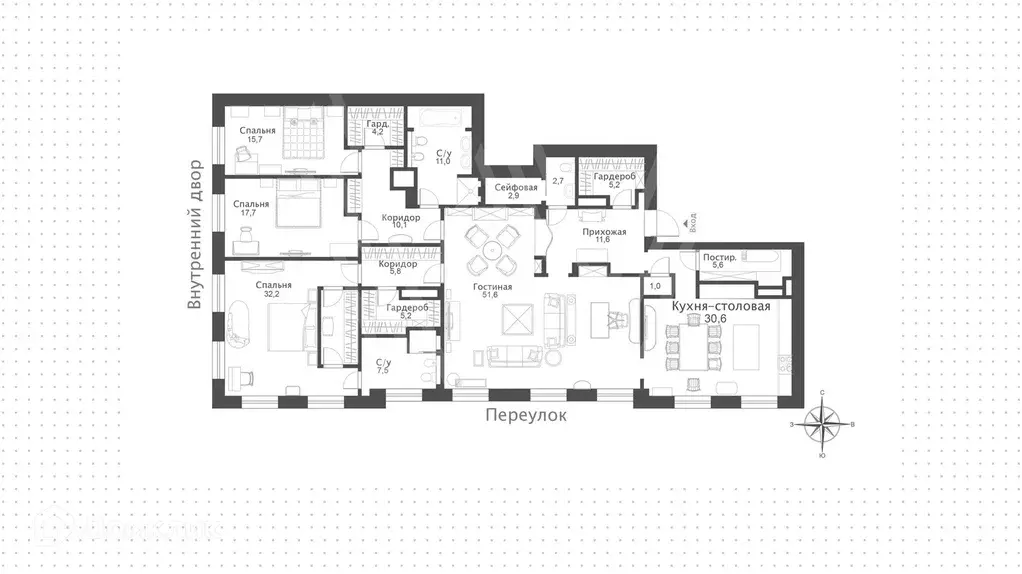Продаётся 4-к квартира, 220.6 м - Фото 1