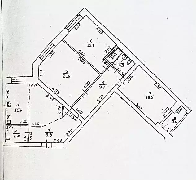 3-к кв. Башкортостан, Уфа ул. 8 Марта, 19 (107.0 м) - Фото 0