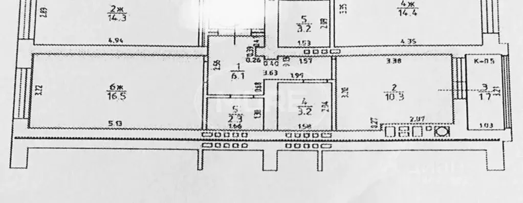 1-к кв. Калининградская область, Калининград ул. Ульяны Громовой, 131 ... - Фото 2