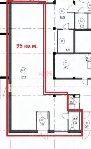 Торговая площадь в Курганская область, Курган Солнечный бул., 38 (95 ... - Фото 2