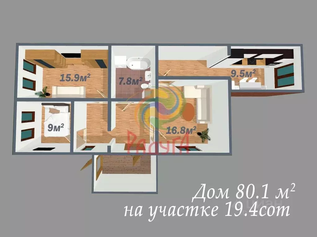 Дом в Ивановская область, Фурманов ул. Малая Середская, 11 (80 м) - Фото 1