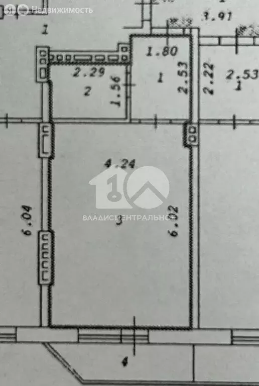 Квартира-студия: Новосибирск, Вилюйская улица, 6 (33.4 м) - Фото 1