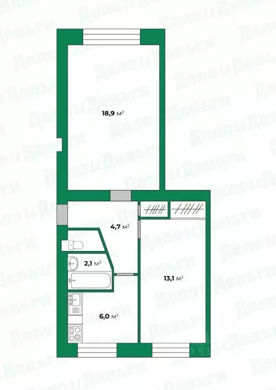 2-к кв. Кировская область, Киров ул. Циолковского, 14 (46.2 м) - Фото 0