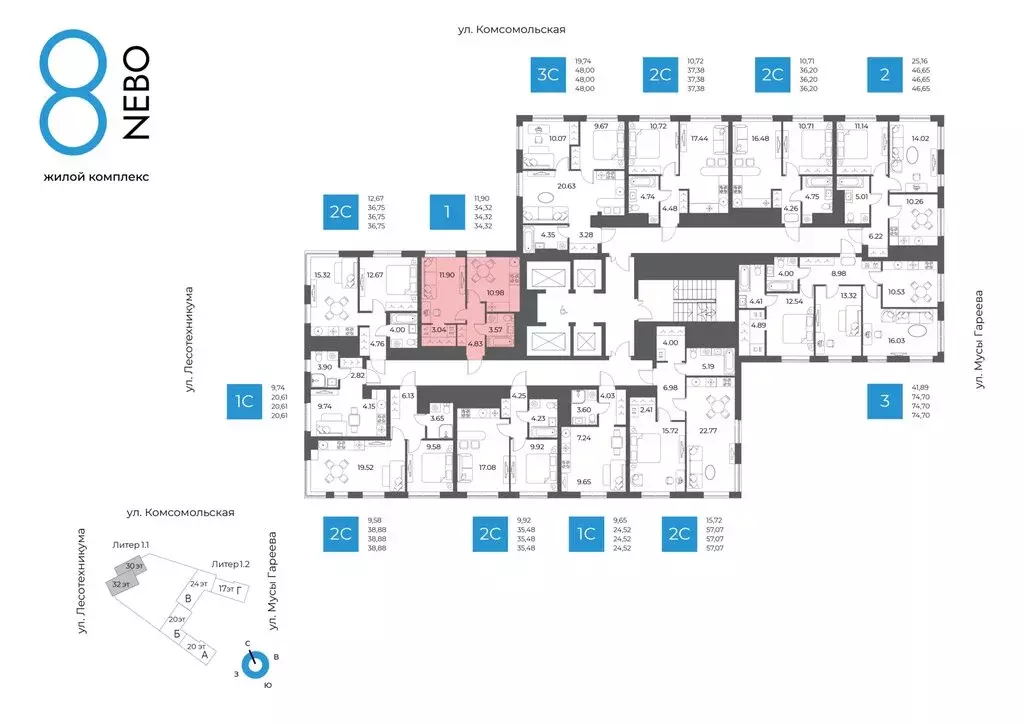 1-комнатная квартира: Уфа, микрорайон Глумилино-1, жилой комплекс 8-е ... - Фото 1