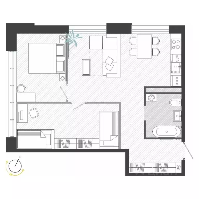 3-к кв. Приморский край, Владивосток ул. Нейбута (61.57 м) - Фото 0