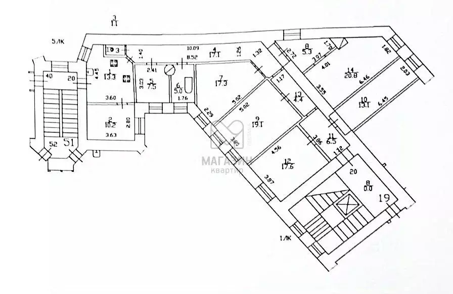 6-к кв. Санкт-Петербург Мытнинская ул., 5/2 (158.3 м) - Фото 1