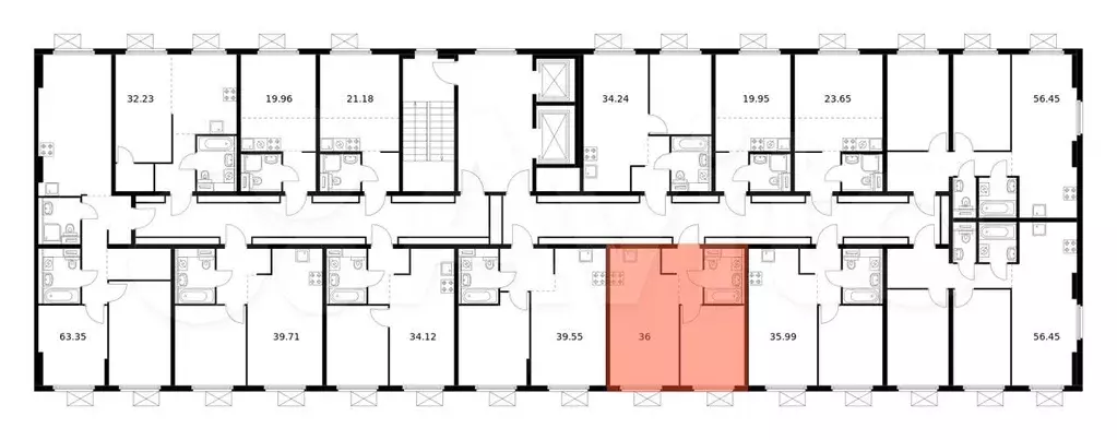 1-к. квартира, 36 м, 7/9 эт. - Фото 1