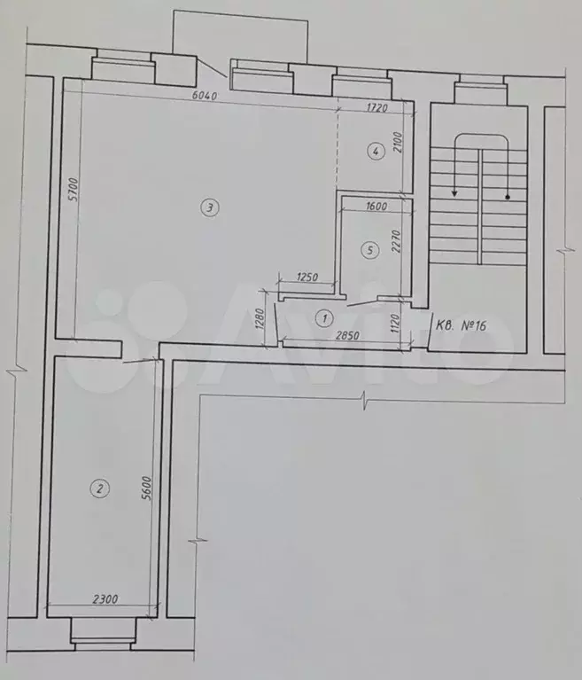 2-к. квартира, 55,2 м, 5/5 эт. - Фото 0