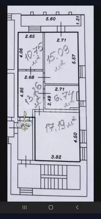 2-к. квартира, 63 м, 5/5 эт. - Фото 0