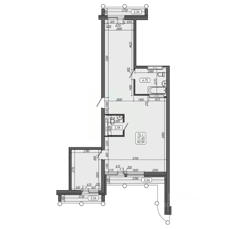 3-к кв. Приморский край, Владивосток ул. Мыс Кунгасный, 3Б (77.45 м) - Фото 0