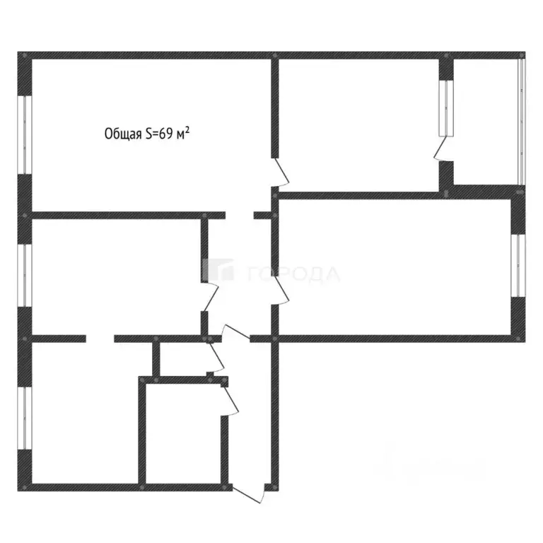 3-к кв. Алтайский край, Барнаул ул. Панфиловцев, 3 (69.0 м) - Фото 2