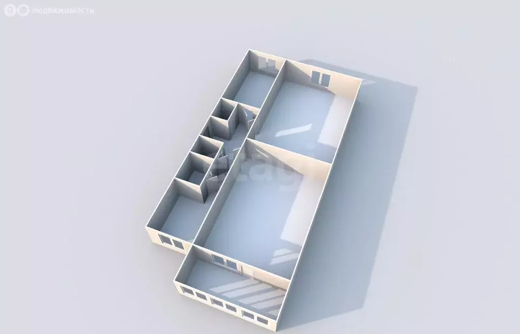 3-комнатная квартира: Южно-Сахалинск, улица М.А. Пуркаева, 82А (61.4 ... - Фото 2