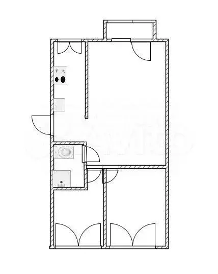 3-к. квартира, 58 м, 5/5 эт. - Фото 0