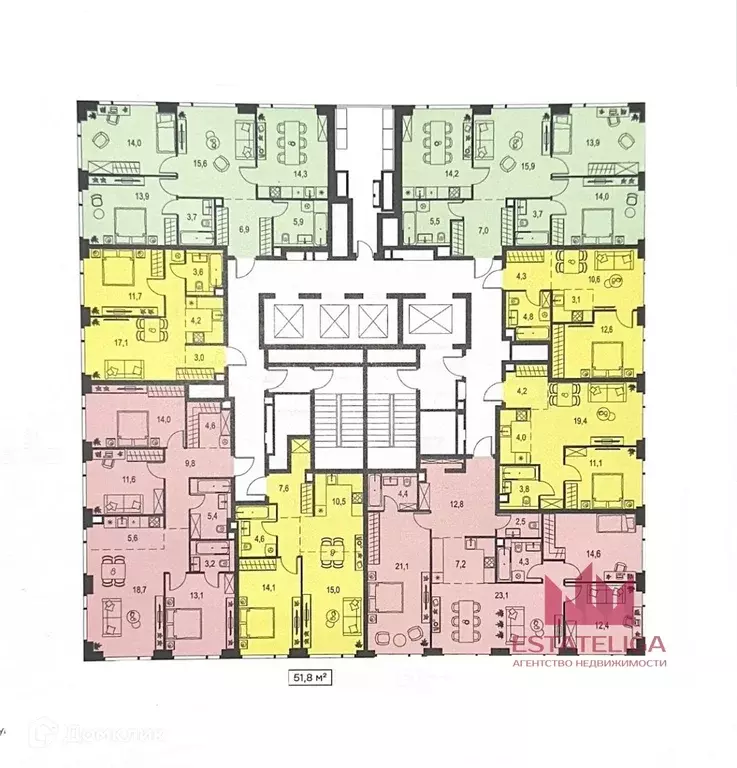 Продаётся 2-к квартира, 51.8 м - Фото 1