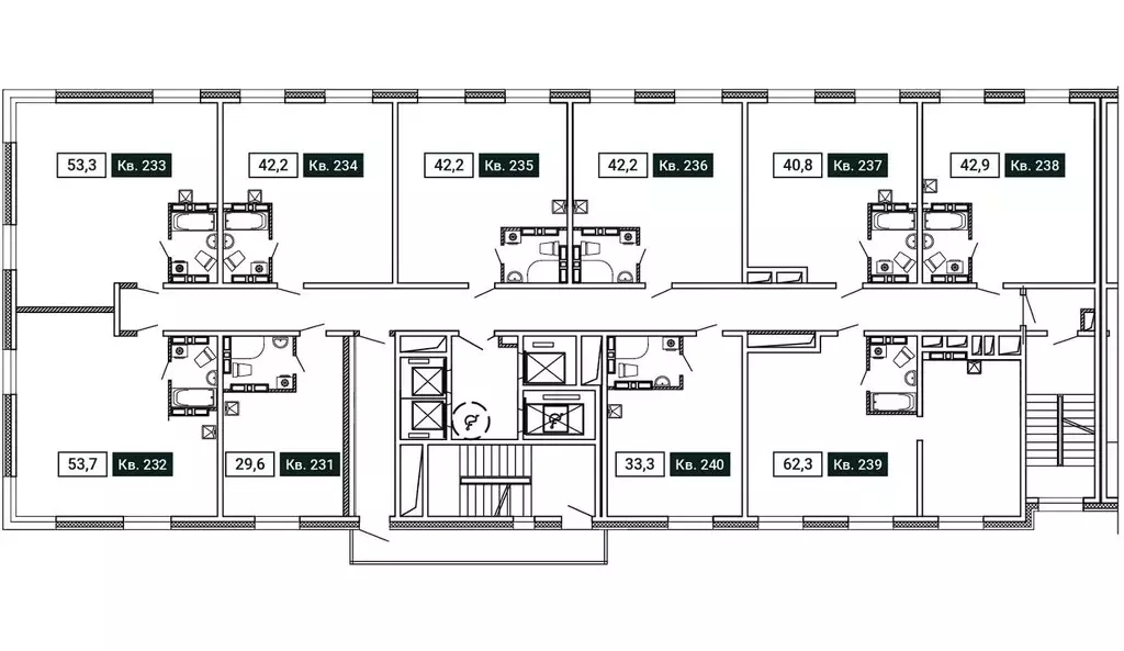 2-к кв. Приморский край, Владивосток Гринвуд жилой комплекс (40.8 м) - Фото 2