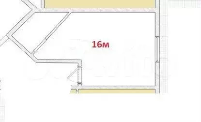 Апартаменты-студия, 16,2 м, 1/5 эт. - Фото 0