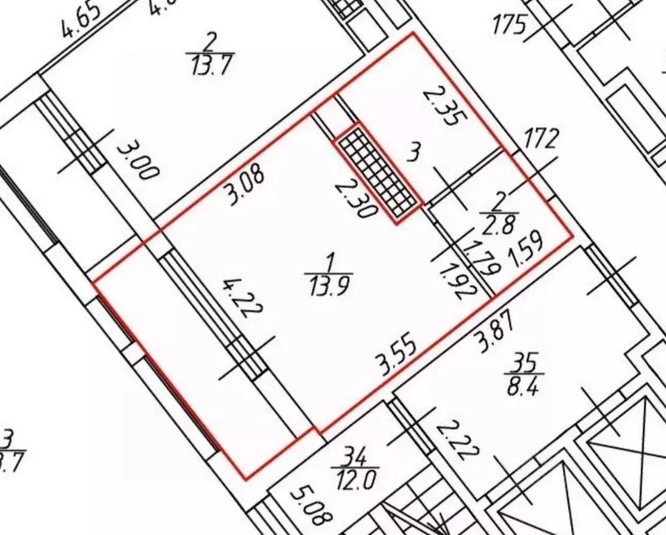 Студия Санкт-Петербург Планерная ул., 91к1 (21.0 м) - Фото 2