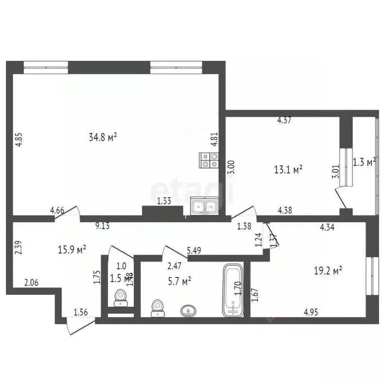 3-к кв. Мордовия, Саранск просп. Ленина, 23а (86.0 м) - Фото 0