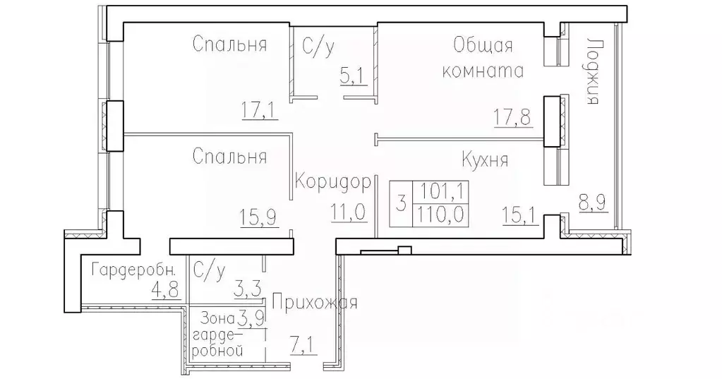 3-к кв. Новосибирская область, Новосибирский район, Краснообск рп, 3-й ... - Фото 0