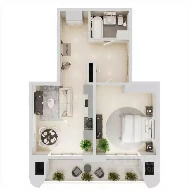 1-к кв. Крым, Ялта муниципальный округ, Кореиз пгт спуск Парковый ... - Фото 1