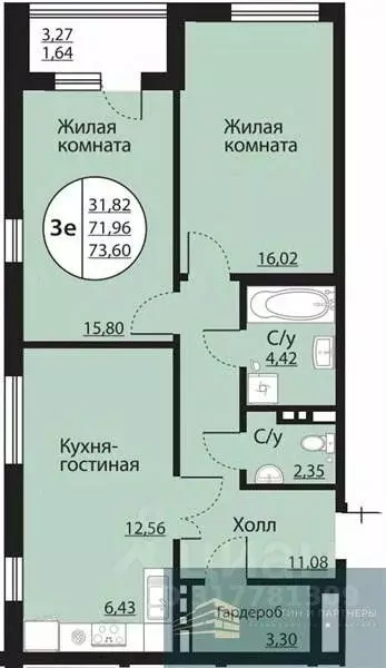 2-к кв. Воронежская область, Воронеж Московский просп., 138 (73.6 м) - Фото 0