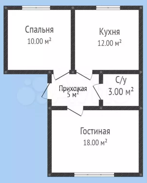 2-к. квартира, 47 м, 4/4 эт. - Фото 0