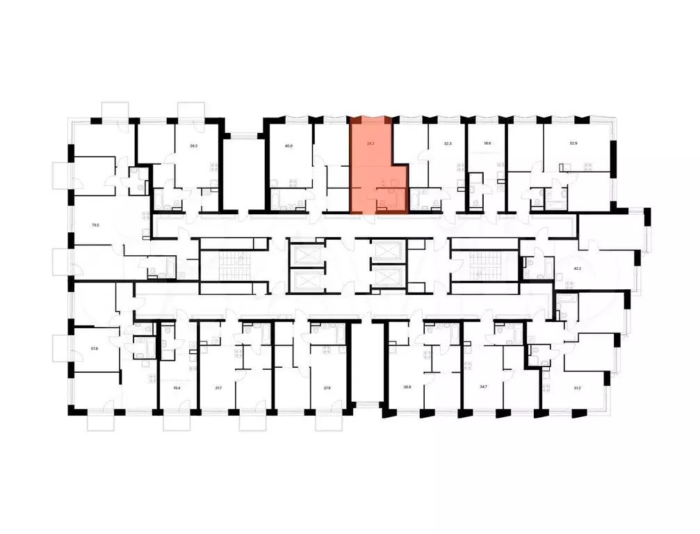 Квартира-студия, 24,2 м, 6/28 эт. - Фото 1