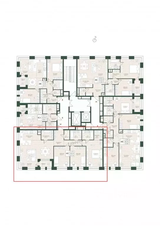 4-к кв. Татарстан, Казань ул. Алексея Козина, 8 (107.4 м) - Фото 1