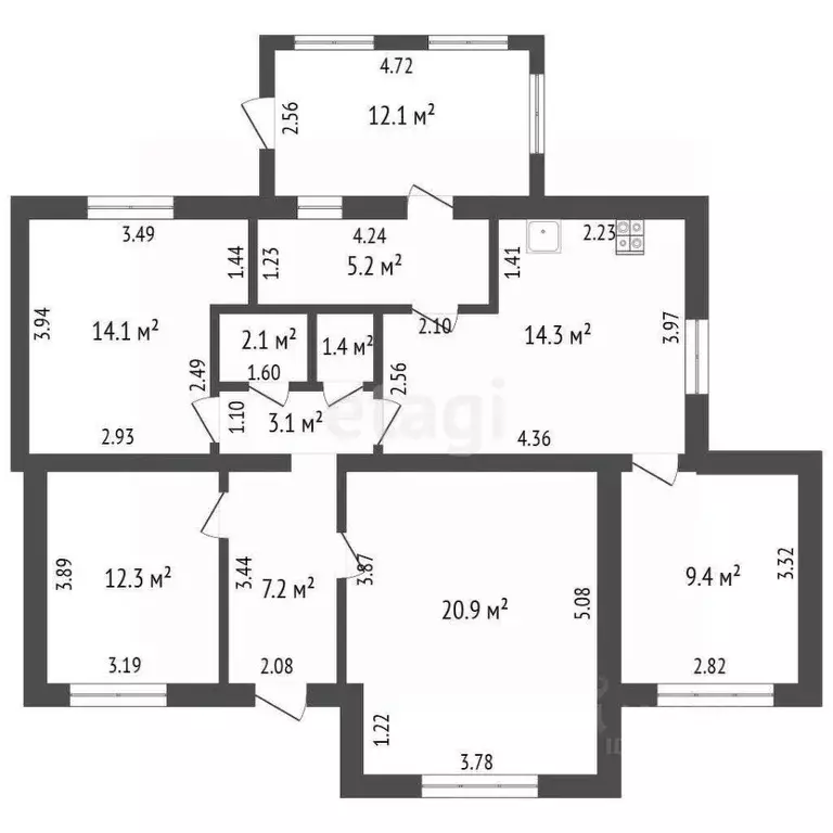 Дом в Калужская область, Мещовский район, Молодежный с/пос, с. Мармыжи ... - Фото 2