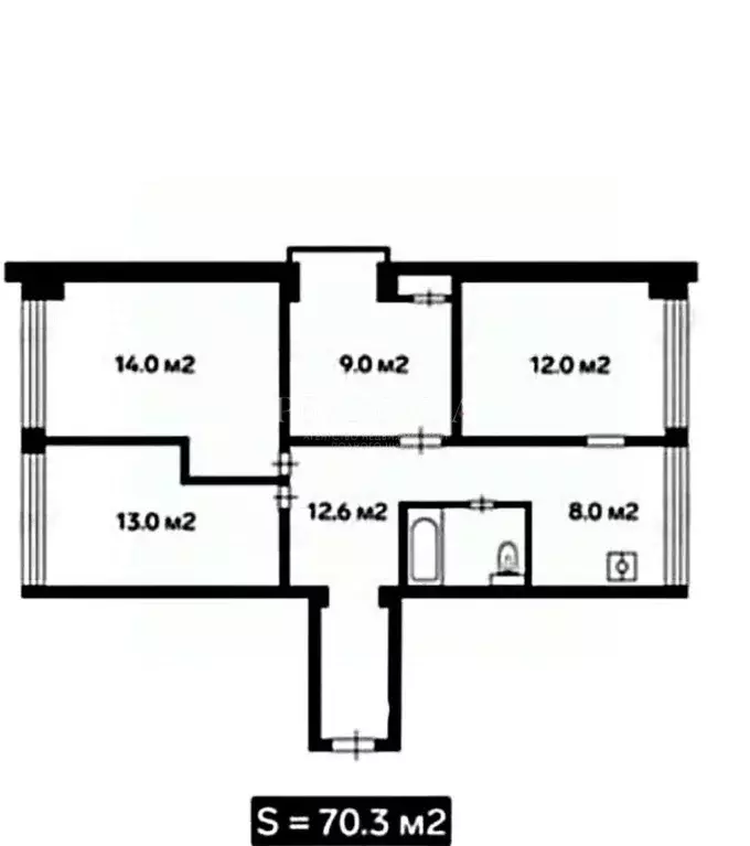 3-к кв. Москва Ленинский просп., 102 (70.3 м) - Фото 2