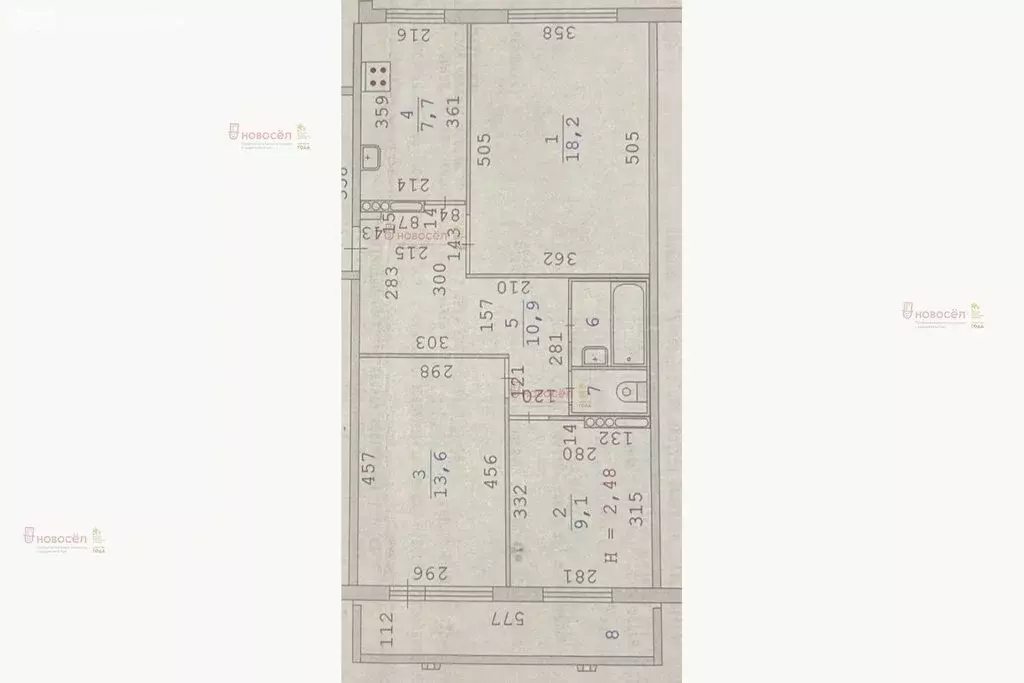 3-комнатная квартира: Екатеринбург, улица Черепанова, 18 (63 м) - Фото 1