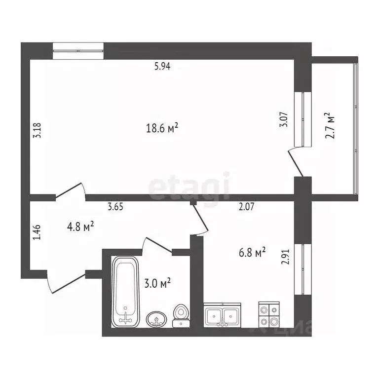 1-к кв. Крым, Саки ул. Советская (32.5 м) - Фото 2