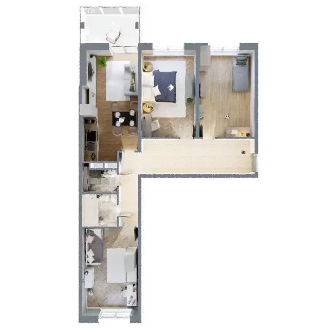 3-комнатная квартира: Калуга, улица Пухова, 58 (90.21 м) - Фото 2